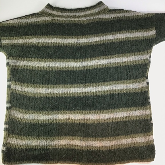 Free People Alpaca Blend Sid Green Striped Tunic - Picture 5 of 10